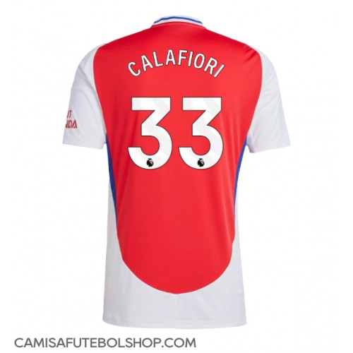 Camisa de time de futebol Arsenal Riccardo Calafiori #33 Replicas 1º Equipamento 2024-25 Manga Curta